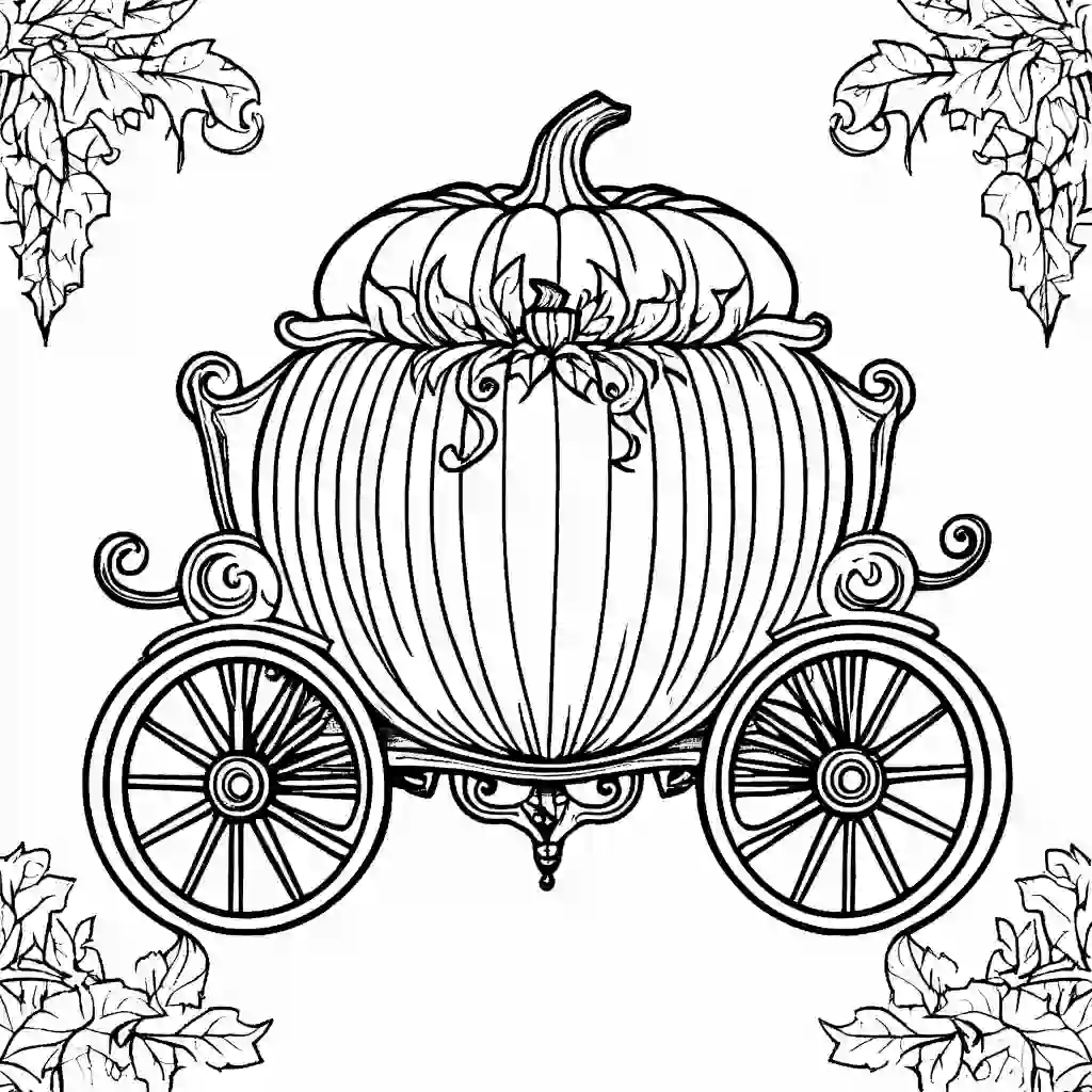 Pumpkin Carriage coloring pages
